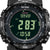 Casio PRO TREK Herrenuhr Frontansicht mit grünem Digitaldisplay und Uhrenringen