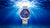 Automatik-Herrenuhr mit blauem Zifferblatt, Edelstahlband und Saphirglas, 200 m