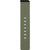 Herrenuhr mit olivgrünem Silikonarmband und weißen Markierungen, ohne Gehäuse