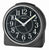 Seiko QHE198K Réveil de Table Noir • Mouvement Sweep Silencieux • Aiguilles Lumibrite