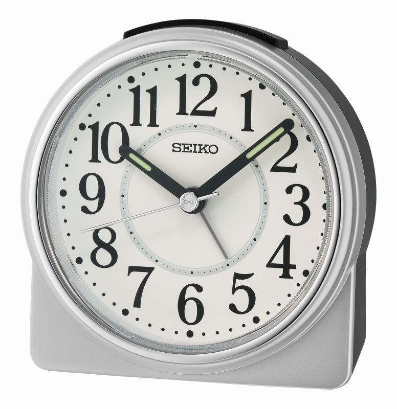 Seiko QHE198S Montre Argentée • Mouvement à quartz sweep silencieux • Lumière & fonction snooze