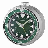 Seiko QHE207A Réveil Analogique Argent • Lunette Tournante • Trotteuse Silencieuse