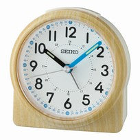 Seiko Alarm Light QHE210B Réveil Analogique Marron • Mouvement Sweep Silencieux • Veilleuse LED