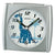 Seiko QHE212S Réveil de Table Argenté • Motif Dinosaure • Fonction Lumière