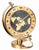 Seiko QHG106G Horloge de Table Dorée • Mouvement Sweep Silencieux • Cadran Mondial Rotatif