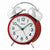 Seiko Alarm Metallic QHK063R Réveil de Table Rouge • Mouvement Sweep Silencieux • Aiguilles Lumineuses LumiBrite