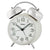 Seiko QHK063W Réveil de Table Blanc • Mouvement Sweep Silencieux • Alarme Mécanique Double Cloche