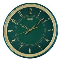 Seiko QXA834M Horloge Murale Verte • Trotteuse Silencieuse • Mouvement à Quartz