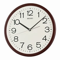 Seiko QXA847B Horloge Murale Marron • Mouvement Sweep Silencieux • Design Classique