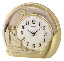 Seiko Garland QXN232G Horloge Dorée • Mouvement Sweep Silencieux • Pendule Rotatif