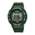 Lorus Herren-Digitaluhr, grünem Armband, gelbem Displayring, Uhrzeit digital mit EL-Beleuchtung