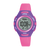Lorus Kinderuhr mit Digitalanzeige, rosa Armband und violetter Lünette, 10 BAR