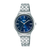 Lorus Damenuhr mit blauem Zifferblatt und Edelstahlarmband, analog