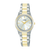Lorus Damenuhr mit zweifarbigem Edelstahlband, silber-gold, weißem Zifferblatt