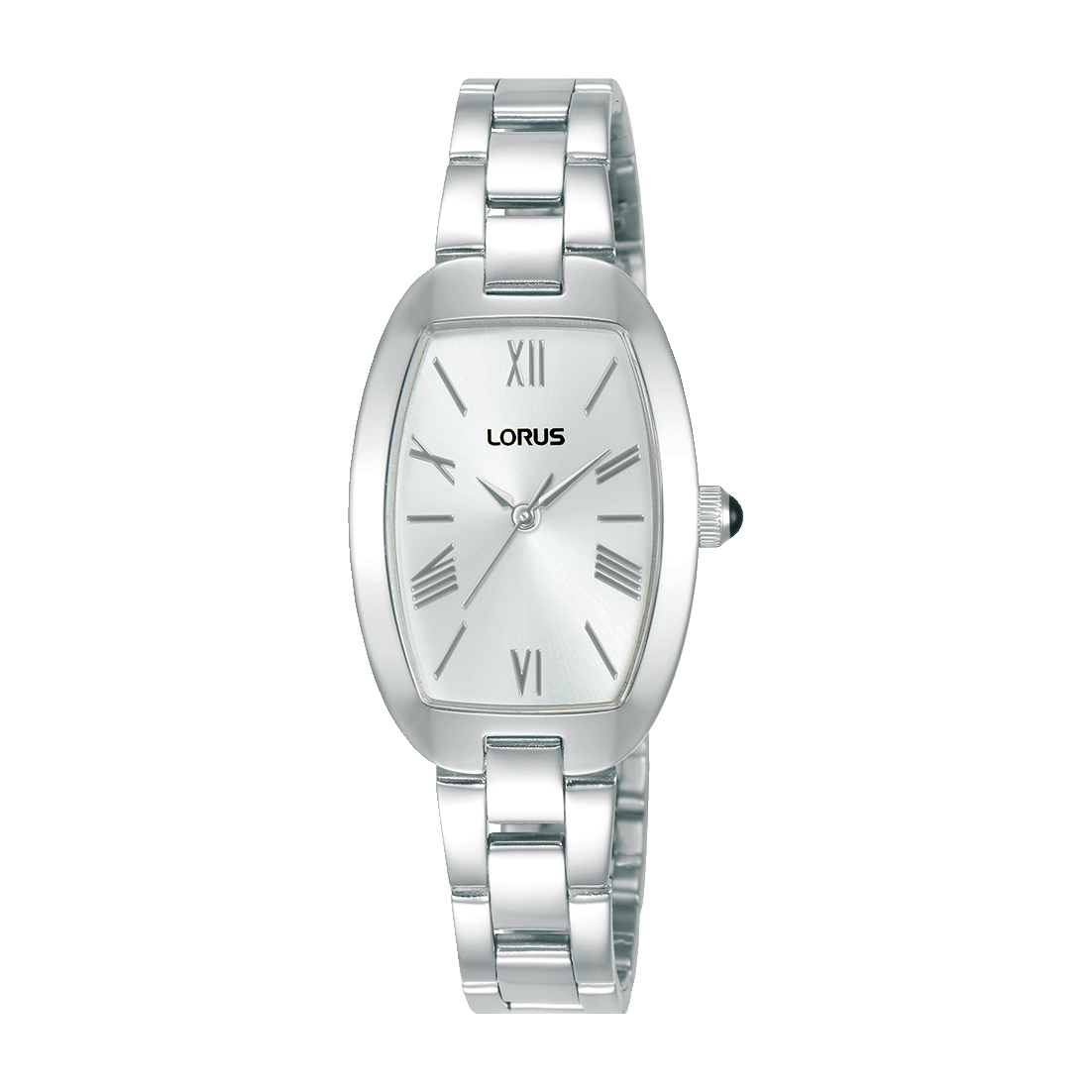 Lorus Classic Damenuhr mit silbernem Edelstahlarmband und weißem Zifferblatt