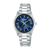 Lorus Damenuhr mit blauem Zifferblatt und silbernem Metallarmband