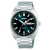 Herren-Armbanduhr: Edelstahlarmband, schwarzes Zifferblatt, Mineralglas