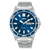 Herrenarmbanduhr mit dunkelblauem Zifferblatt, Stahldetektivband und Datums-/Wochentagsanzeige