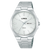 Herrenarmbanduhr Lorus mit silbernem Metallband, rundem hellem Zifferblatt und Datumsanzeige