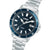 Herrenarmbanduhr Lorus Sport mit blauem Zifferblatt, Indexen, 10BAR-Anzeige, Edelstahlarmband