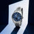 Herrenarmbanduhr LORUS mit blauem Zifferblatt und Edelstahlarmband, Seitenansicht