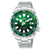 Lorus Herrenuhr mit Metallarmband, dunkelgrünem Zifferblatt und grüner Lünette