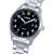 Herrenarmbanduhr Lorus Sport mit Edelstahlarmband und schwarzem Zifferblatt (10bar)