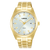 Lorus Herrenuhr mit goldfarbenem Edelstahlarmband und weißem Zifferblatt