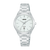 Lorus Damenarmbanduhr mit Saphirglas, Edelstahlgehäuse und -armband, silbernes Zifferblatt