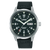 Lorus Herrenarmbanduhr mit schwarzem Zifferblatt, Datumsanzeige und Textilarmband