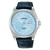 Lorus Herrenuhr mit hellblauem Zifferblatt, dunkelblauem Lederband, Automatic 10 Bar