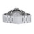 Armbanduhr-Rückseite mit Sichtboden und Stahlarmband