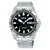Herren-Armbanduhr mit schwarzem Zifferblatt, Stahlband und Datumsanzeige