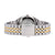 Herrenarmbanduhr mit Verschluss und Gehäuseboden, zweifarbiges Edelstahlband