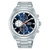 Herren-Armbanduhr Lorus Sport: silbernes Edelstahlband, blaues Chronograph-Zifferblatt