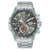 Herren-Chronograph Armbanduhr mit silberfarbenem Metallband und silbernem Gehäuse