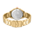 Herrenarmbanduhr Swiss Military Hanowa Rückseite mit goldfarbenem Metallband
