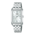 Lorus Damenarmbanduhr: Edelstahlarmband, rechteckiges Zifferblatt, Mineralglas