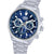 Herren-Armbanduhr Lorus Sport mit blauem Zifferblatt, Chronograph-Drückern, Edelstahlarmband