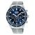 Lorus Sport Herren-Chronograph: blaues Zifferblatt, Edelstahlarmband