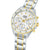 Lorus Damen-Armbanduhr Chronograph, silbernes Edelstahlband mit goldenen Akzenten