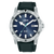 Lorus Sports Herrenuhr mit dunkelblauem Ziffernblatt, silbernem Gehäuse und Kautschukband