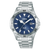 Lorus Herrenuhr: blaues Zifferblatt, Solar, Edelstahlarmband, Mineralglas.