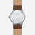 Sternglas Naos Gehäuse-Rückseite mit Lederarmband, silbernem Edelstahlgehäuse