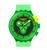 Swatch Big Bold Armbanduhr: grüne Sportuhr mit schwarzem Zifferblatt und gelben Akzenten