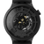 Swatch Armbanduhr Big Bold mit schwarzem Gehäuse, Detailansicht des sichtbaren Uhrwerks