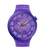 Swatch Big Bold Armbanduhr in Lila, rundes Zifferblatt mit Analogzeigern