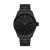 Herrenarmbanduhr, schwarzes Edelstahlarmband mit rundem Zifferblatt und Datumsanzeige
