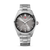 Swiss Military Hanowa Herrenuhr mit grau-schwarzem Zifferblatt und Edelstahlarmband.
