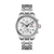 Herrenuhr mit weißem Zifferblatt, Edelstahlarmband und Chronograph-Zählern